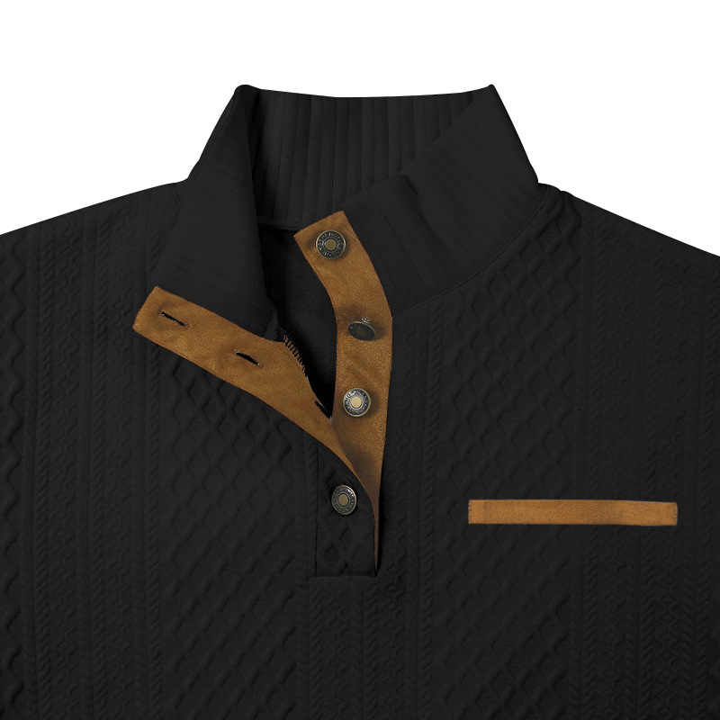 1 giacca da uomo casual con colletto rialzato, manica lunga, autunno inverno, nuova e venduta a livello transfrontaliero_voghion.com