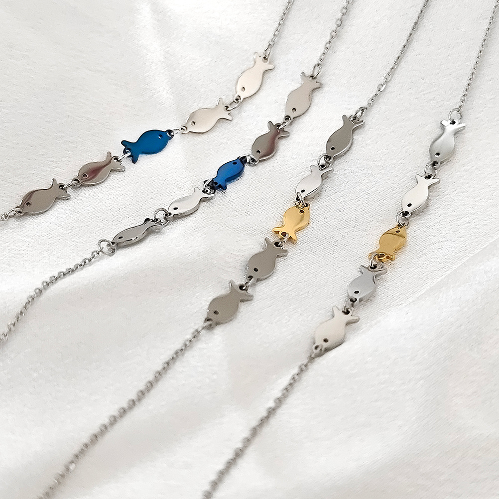 Jewelry Set Classification Wholesale Jewelry Marine Style Fish Titanium Steel Jewelry Set