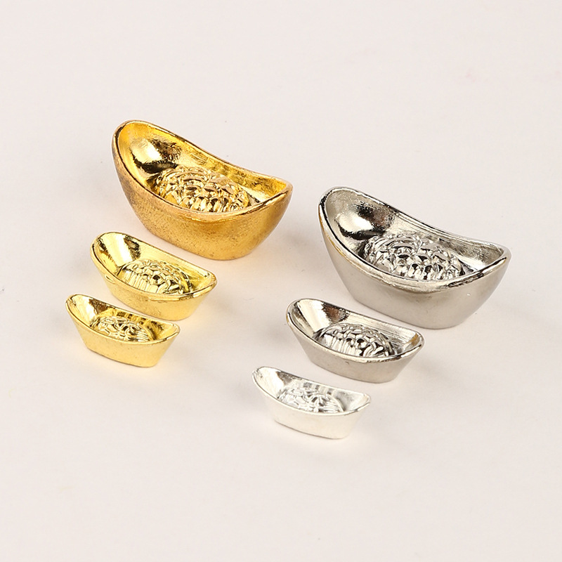 Factory wholesale alloy small ingot silver ingot silver ingot handicraft accessories cornucopia filling with ingot