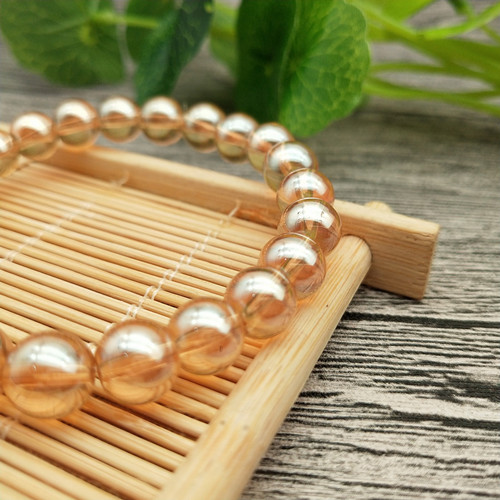 Champagne gold bracelet imitation citrine champagne glass beads bracelet jewelry live broadcast sales gold store drainage gifts