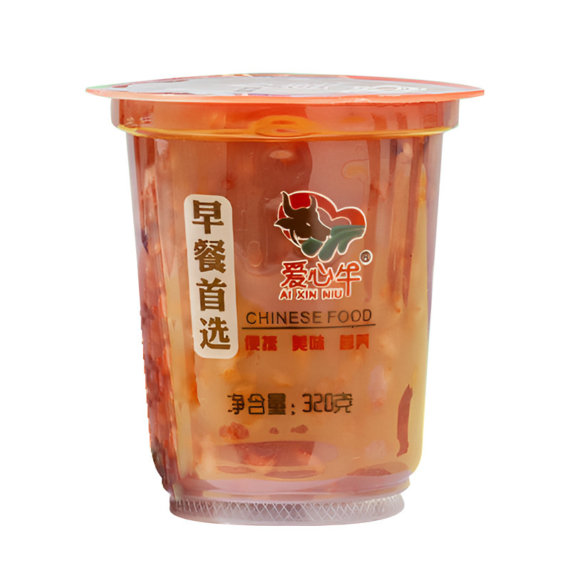 【卸売】ラブカウ朝食インスタントお粥カップ業務用八宝粥キビ黒米トレメラスープ320g/カップ|undefined