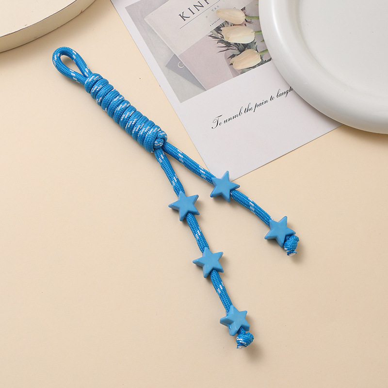 新しいファッションマルチカラー織りストラップ diy パーソナライズされたスターアクセサリーバッグ水カップペンダントストラップ製品卸売|undefined