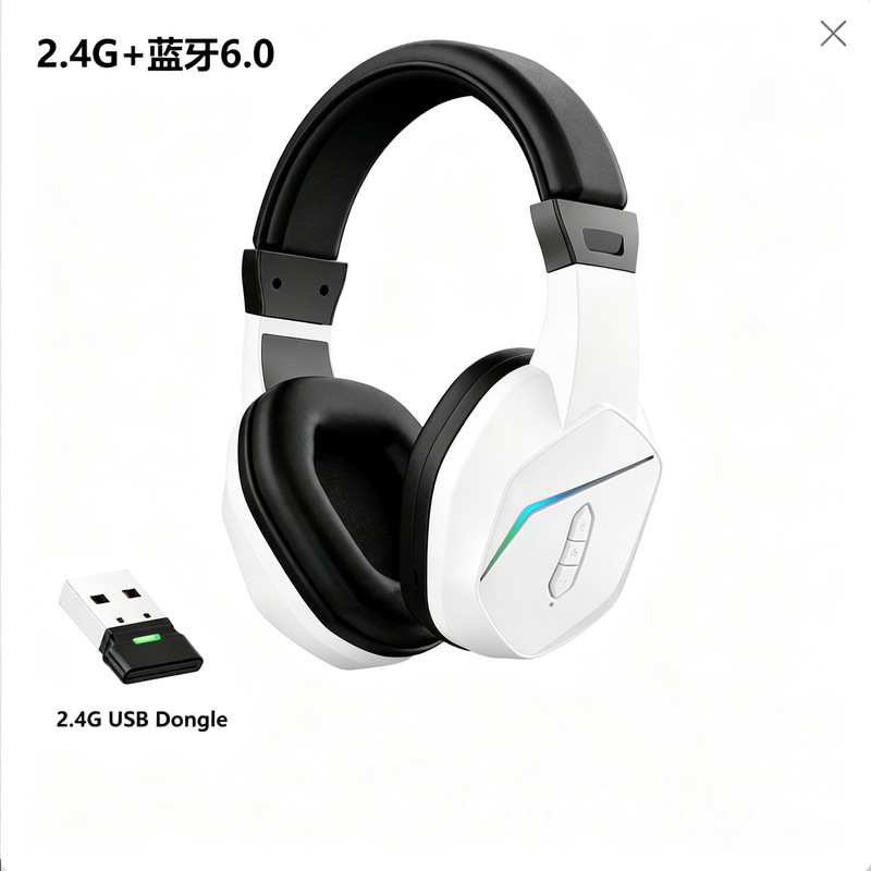 2.4g Bluetooth Wireless Gaming Headset USB Computer Low-Latency E-Sports Gaming Headset High-Quality Sound Wholesale