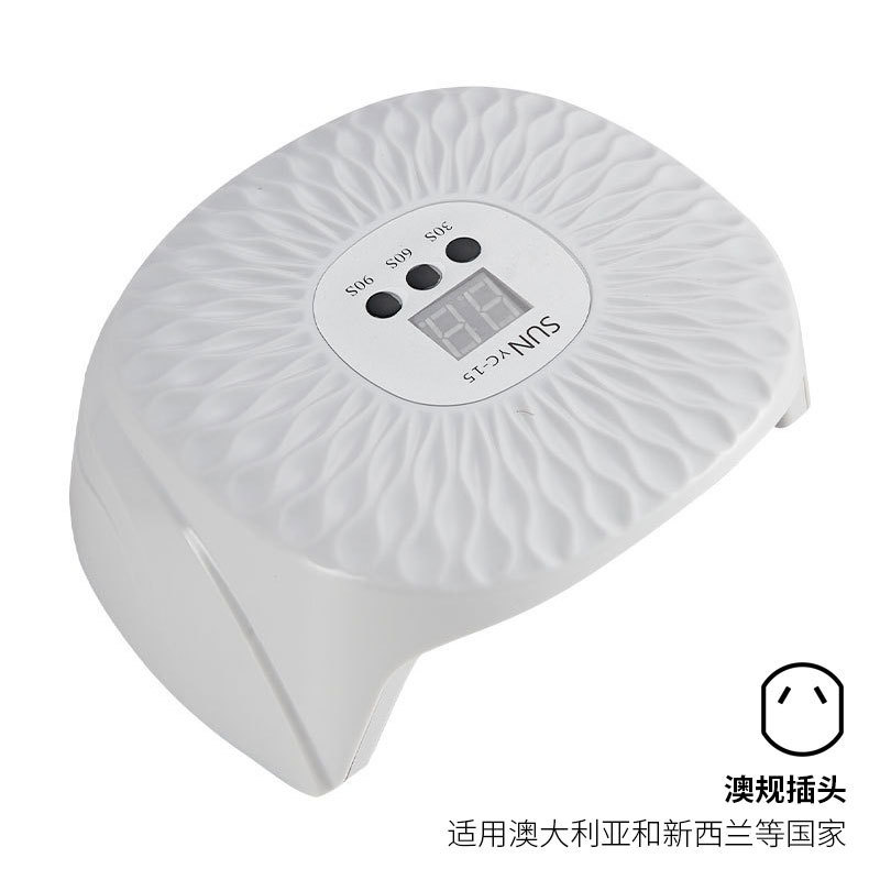 Lámpara inteligente transfronteriza para uñas, cuadrada, portátil, de fototerapia, 48W, para secado rápido de esmalte de uñas, para uso en manicura y pedicura en salones de uñas.