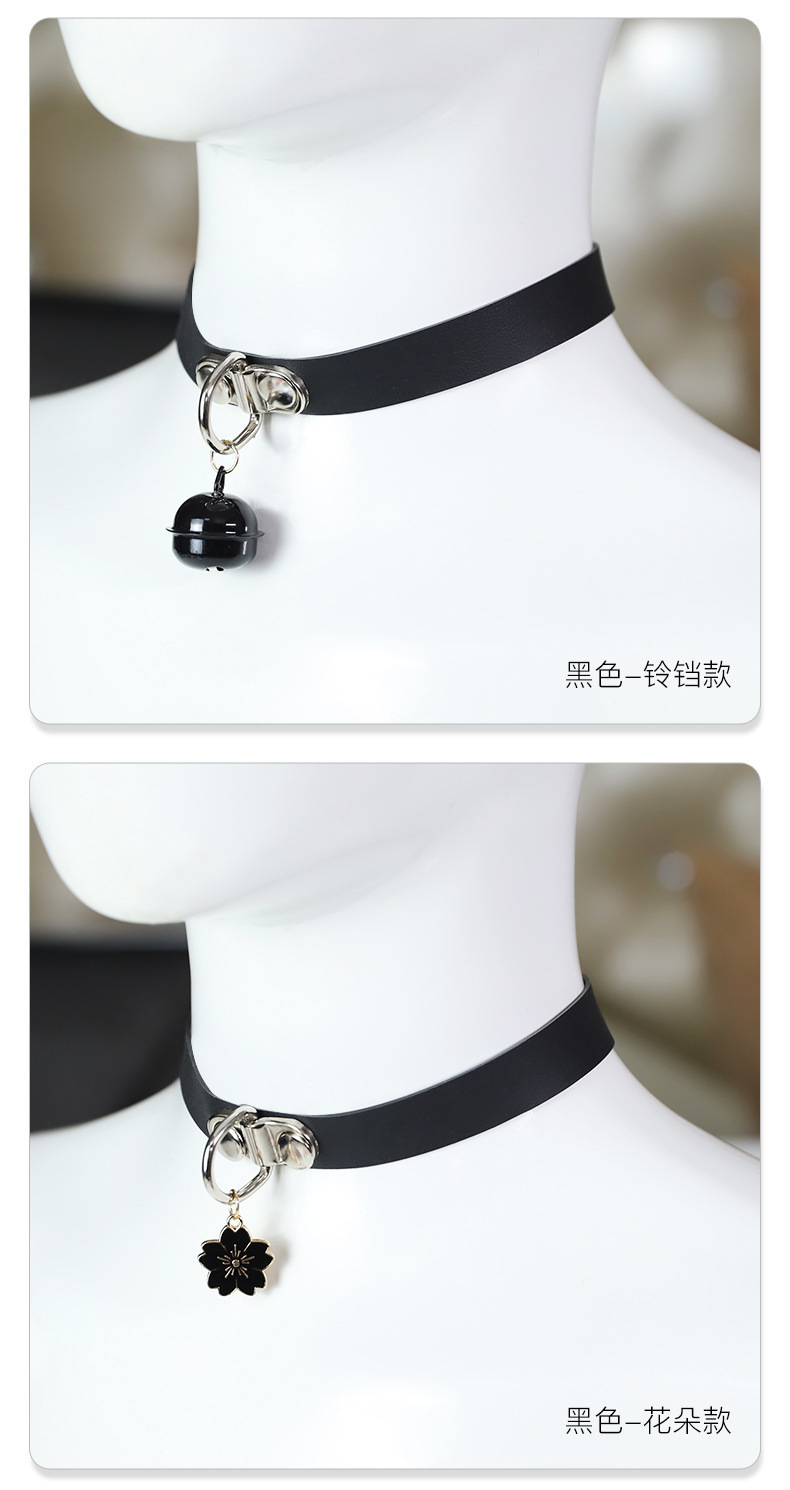 Silicone SM Collar with Traction Chain, Adult Couple Bondage Accessory, Pink — detail image 8