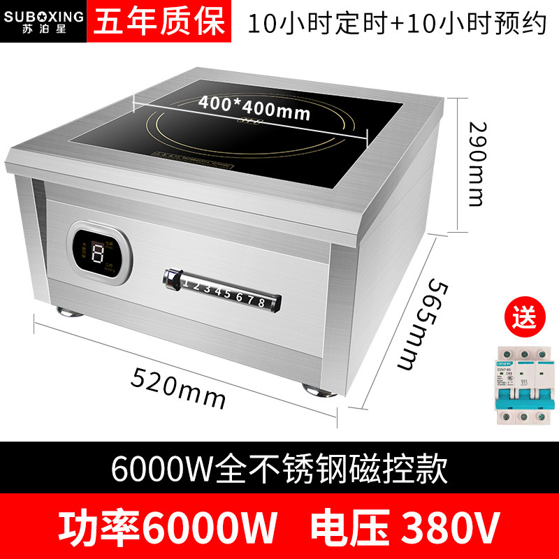 [380V] 6000W 플랫 올스틸 자기 제어(본체 내하중 150kg )