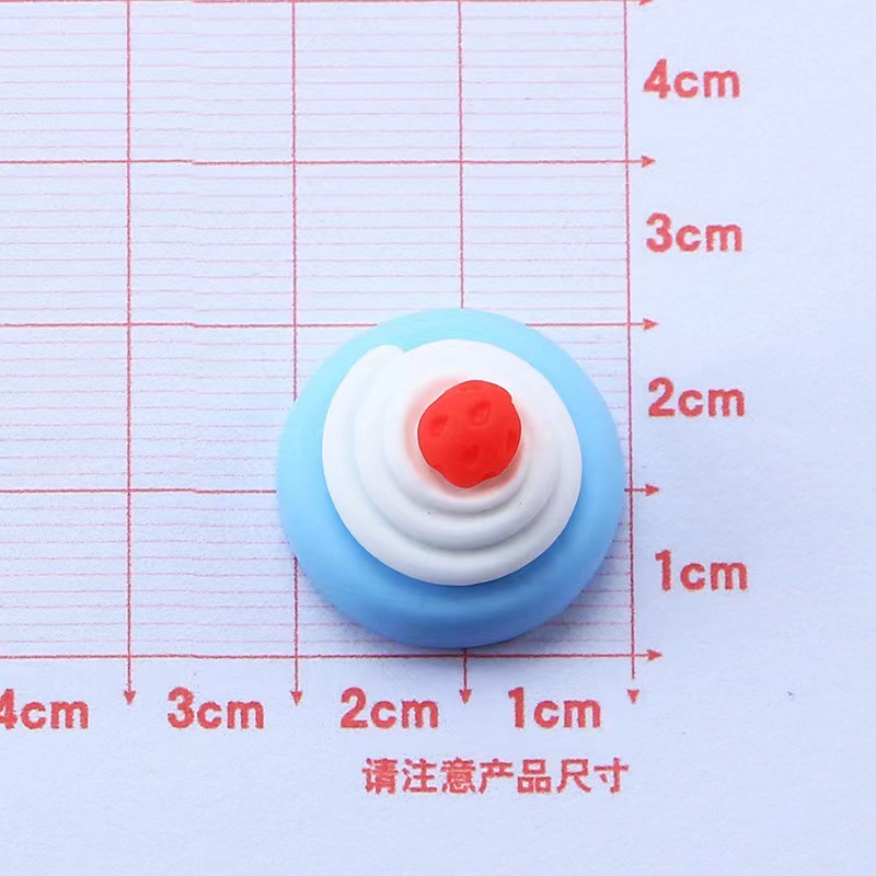 Nueva tridimensional decoración de la torta de frutas al por mayor DIY creativo teléfono caso accesorios resina crema pegamento horquilla refrigerador pegatina