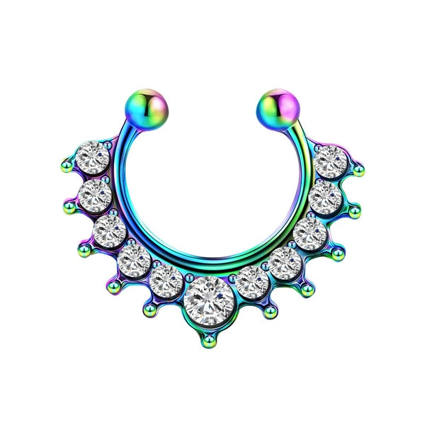 Colorful rod white diamond