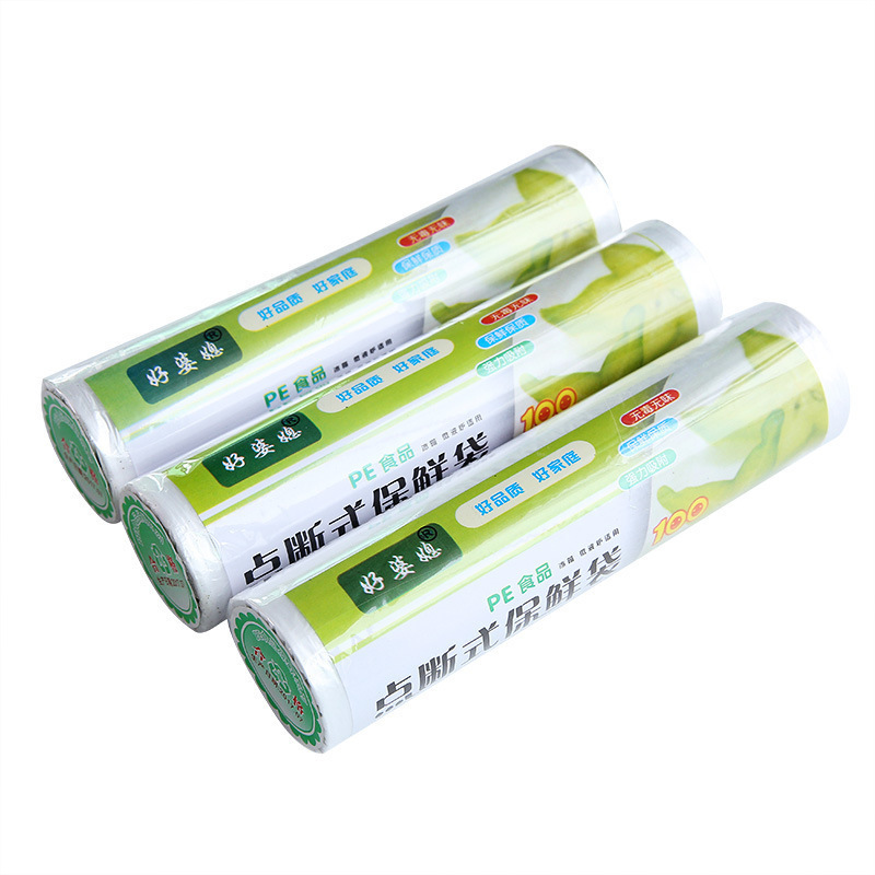 20 m bolsa de preservación de alimentos rollo grande cocina del hogar película estirable Preservación de papel refrigerador fruta almacenamiento de alimentos bolsa de alimentos