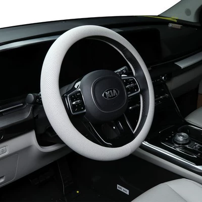 Four Seasons leather universal car – Steering wheel cover - light-gray-38cm