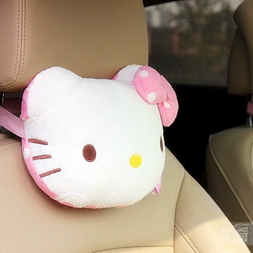Yanyou Japanese Cartoon Car Neck Pillow – Cute Universal Seat Cushion for Four Seasons with Neck Protection, 24x18 cm