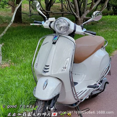 Motorcycle bumper | GTS300 rear bumper - original-spring-sprint-150-chrome-plated-three-piece-set-mudguard-front-and-rear-crash-bars
