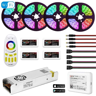 Набор светодиодной ленты 5050 RGBW/RGB Wi-Fi 2.4G 12 В с адаптером 5/10/20 А