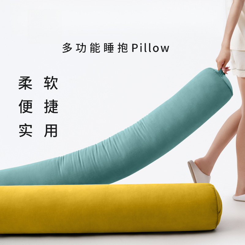 Long Pillow for Girls to Sleep On, Boys to Sleep on the Side with Legs Folded, Pregnant Women to Sleep On, Removable and Washable Bed Cushions