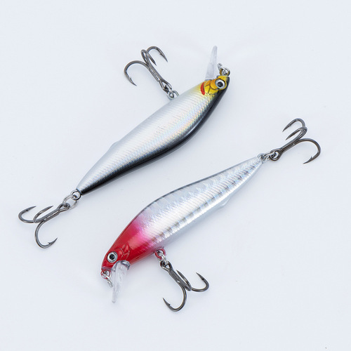 Luya submersible minnow dead fly system submersible hard bait fake bait long throw lure silver knife full water layer cocked mouth