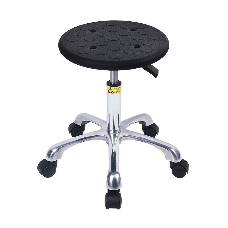 Anti-static lift workshop laboratory dust-free factory rotating chair assembly line PU foam hospital school work round stool 