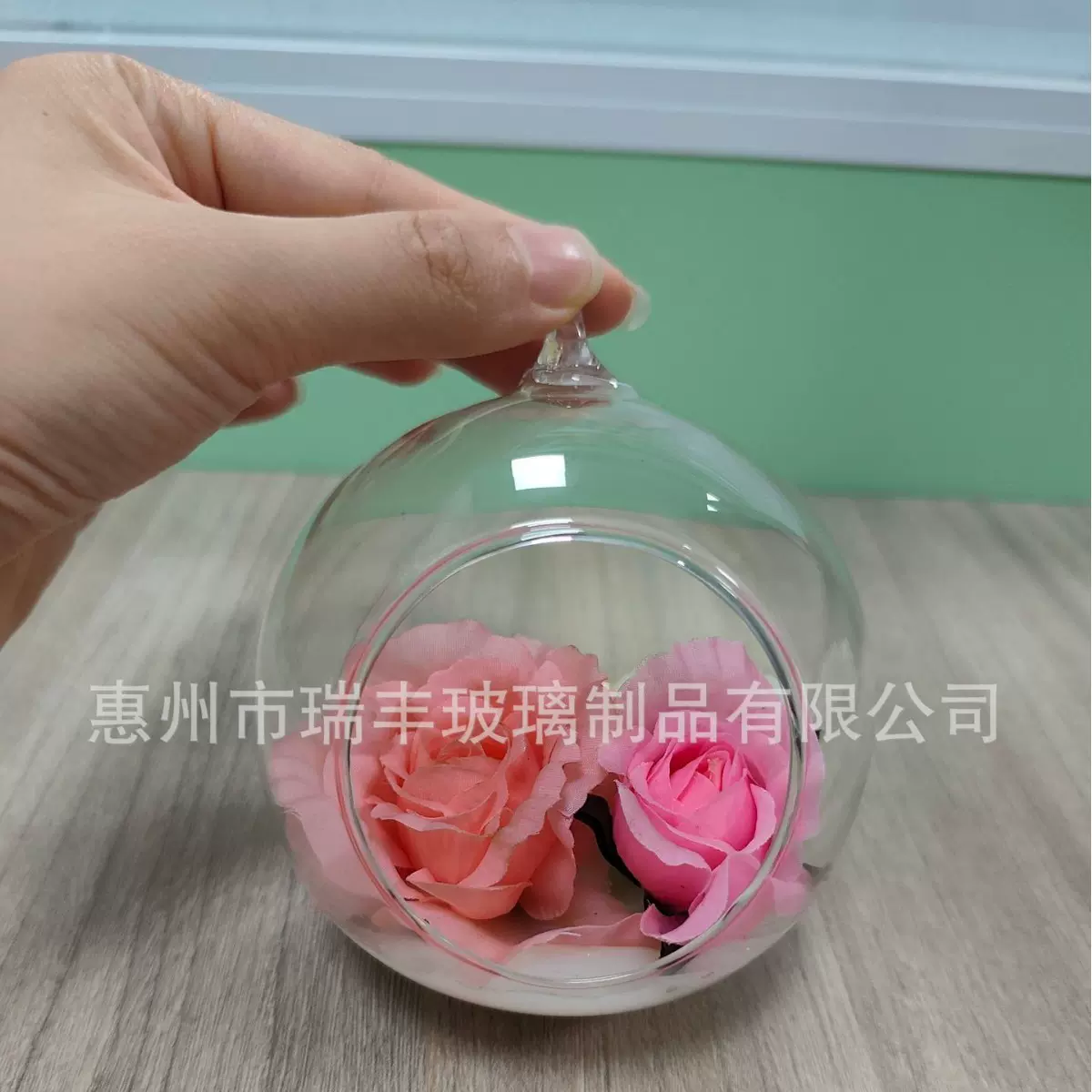 热销高硼硅玻璃小吊瓶 耐高温蜡烛香薰玻璃罩植物干花多用途装饰