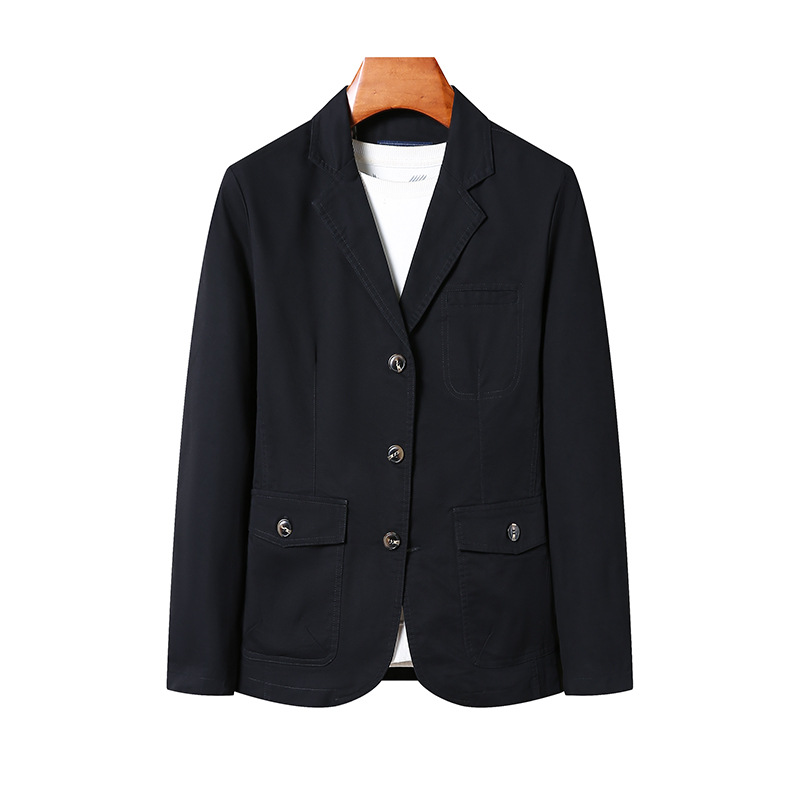 Trajes de hombre nuevos productos primavera y otoño casual versátil botón de una sola fila de algodón con sola solapa suelta chaqueta de tamaño grande trajes de hombre image 4