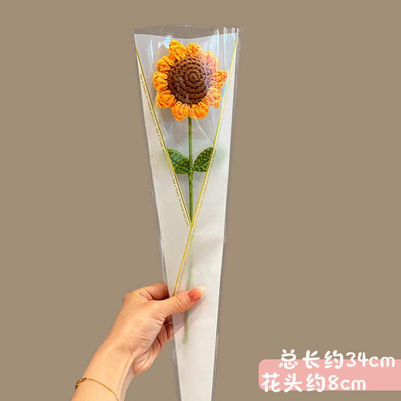 小さな赤い花の毛糸を贈り、母の日を手編みで贈り、先生やお母さんへのギフトとして小さなギフトを贈りましょう。|undefined