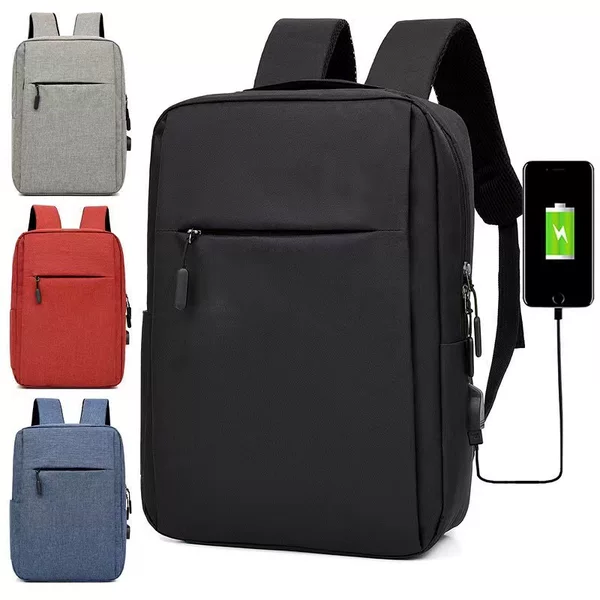 Student Schoolbag Casual Charging USB Backpack Gift Printing Logo Cross-border Business Large Capacity Computer Bag
