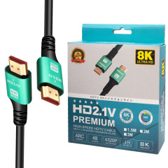 コンピューター用高解像度ケーブルはHDMIインターフェースと互換性があります。HDMI8KケーブルHDTV2.1バージョン8K60Hz高解像度HDTV接続ケーブル