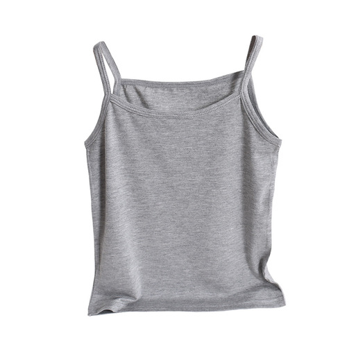 Girl's strapless camisole solid color summer children's base shirt Modal inner top for babies to wear sleeveless T-shirt