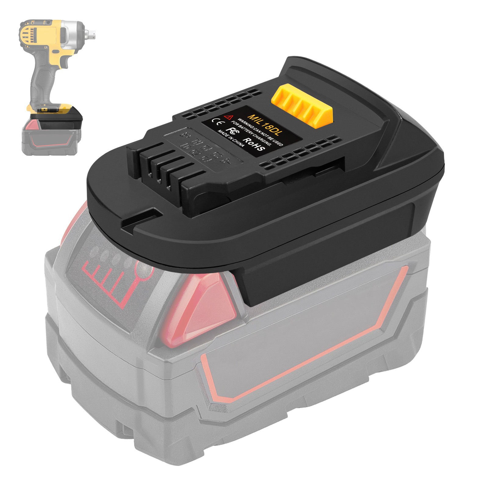 Adaptador de batería de cabello directo del fabricante es compatible con Dewei Mutian MiWatch 100 convertidores de baterías rotativas mutuas image 27
