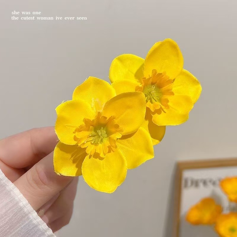 쌍둥이 꽃 머리핀