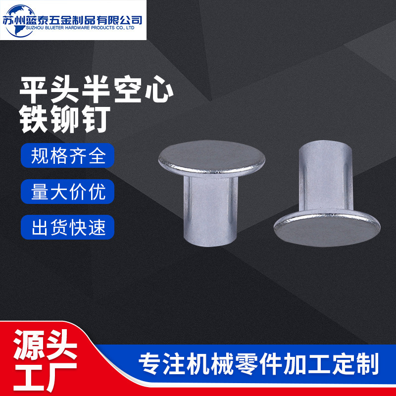 Flat head hollow rivet GB875 semi-hollow rivet brake pad rivet clutch Rivet Flat head hollow rivet GB875 semi-hollow rivet brake pad rivet clutch Rivet