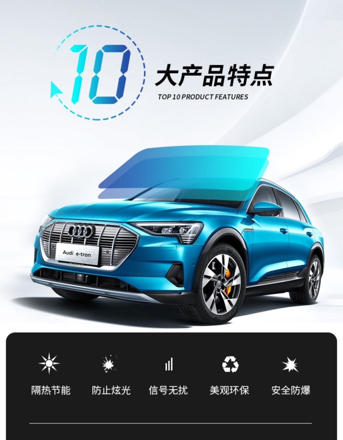 [3m] Car Window Film, Front Windshield Film, Explosion-Proof, Sun Protection, Heat Insulation, Solar Film, Car Window Film, Full Car Film Package with Installation