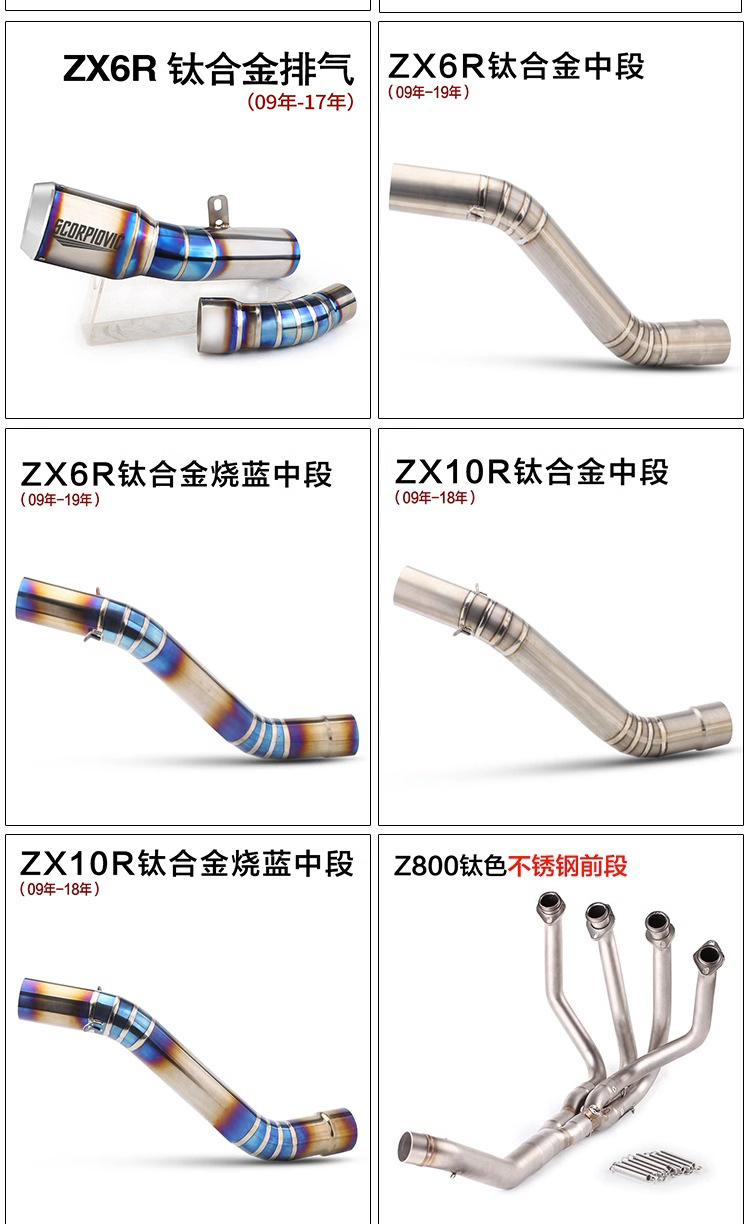 Modified Stainless Steel Front Section Suitable for Models Kawasaki 650 250 Daniel 10R Z400 Z800/900/1000