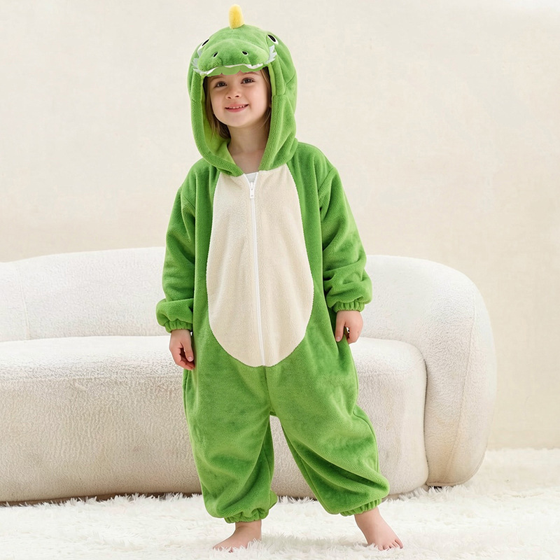 Pijamas de franela de una pieza con dibujos animados de animales para niños Michley, monos navideños infantiles transfronterizos, disfraces para actuaciones.
