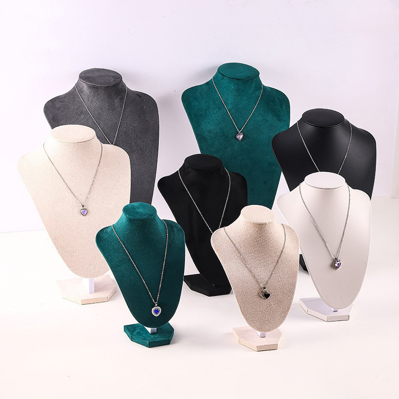New V-Shaped Necklace Display Stand Portrait Neck Neck Model Jewelry Model Jewelry Shooting Counter Display Props