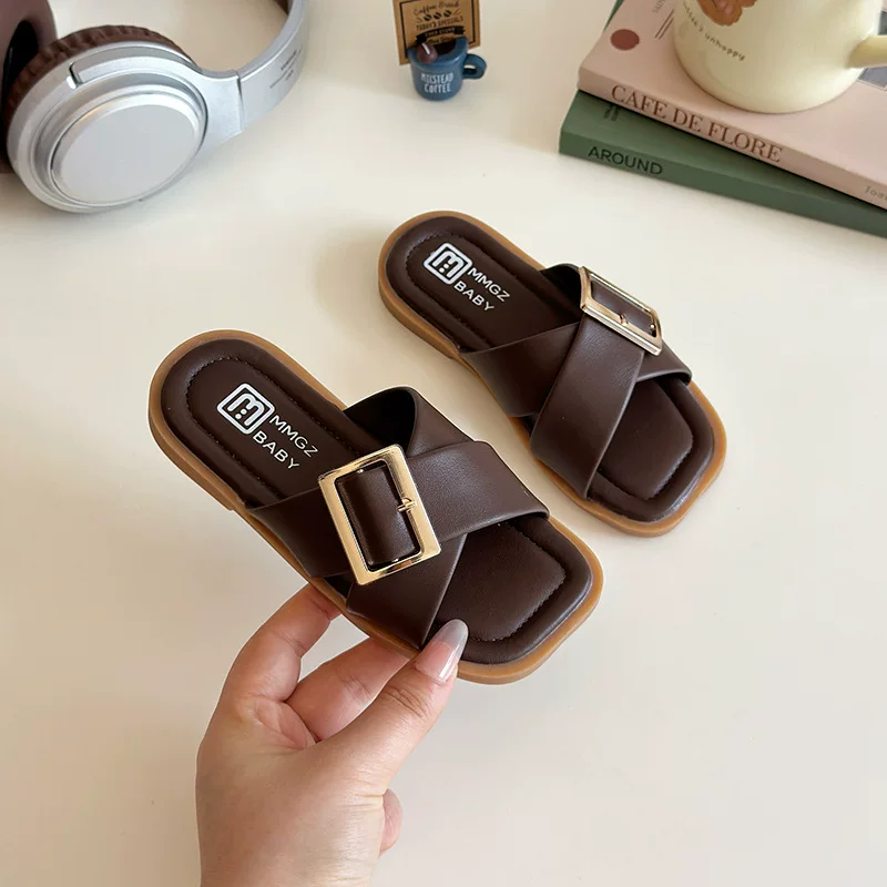 Summer slippers, belt, buckle