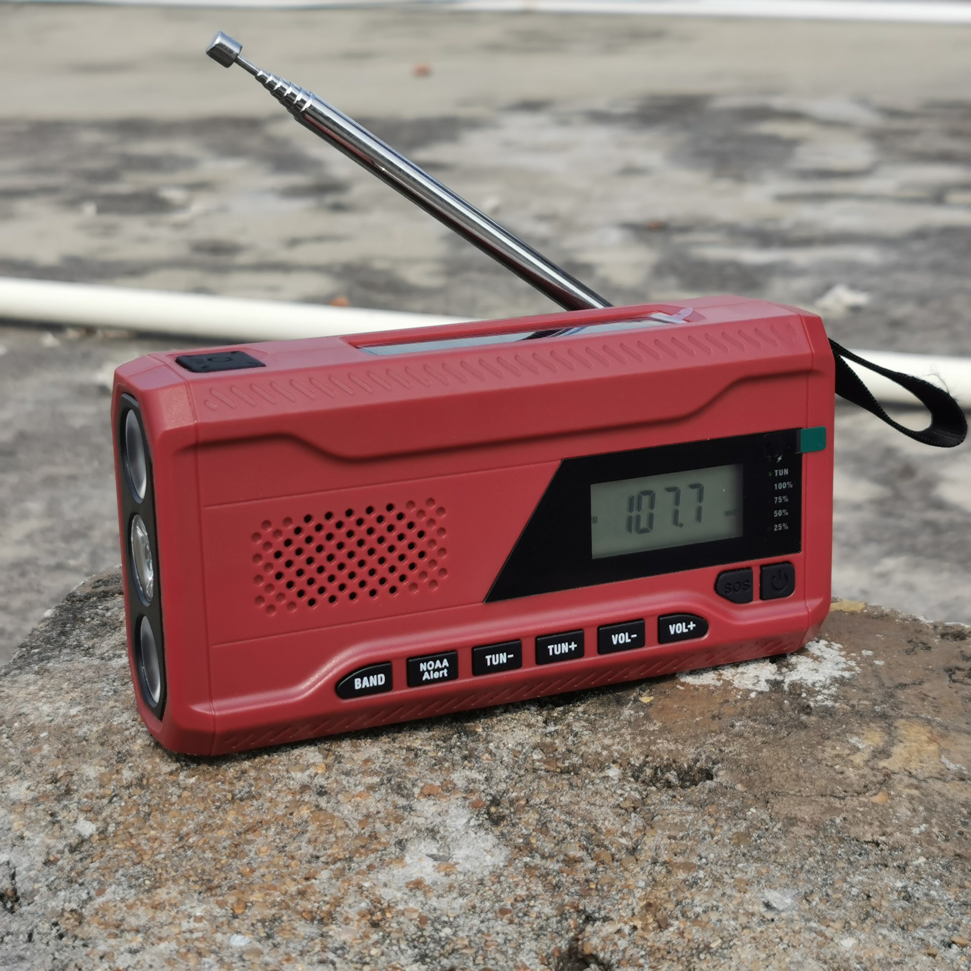 Radio de la emergencia de la linterna de la iluminación 12-hour, carga de la emergencia de la batería 4500mAh, autogenerador