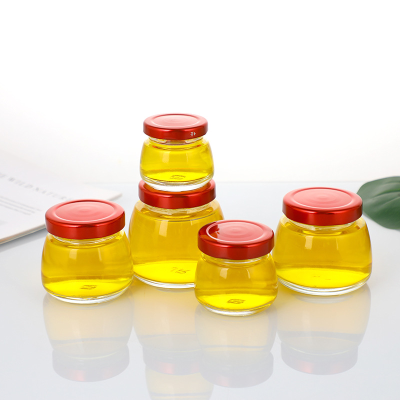 Bird's nest bottle, tinplate lid, transparent glass bottle, ready-to-eat large-mouth fresh stewed fish maw bottle, peach gum, white fungus fish glue sealed jar