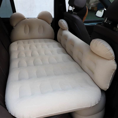 Vehicle-mounted inflatable bed, Car Inflatable Bed, Car - beige-dreamer-rear-seat-bear-design