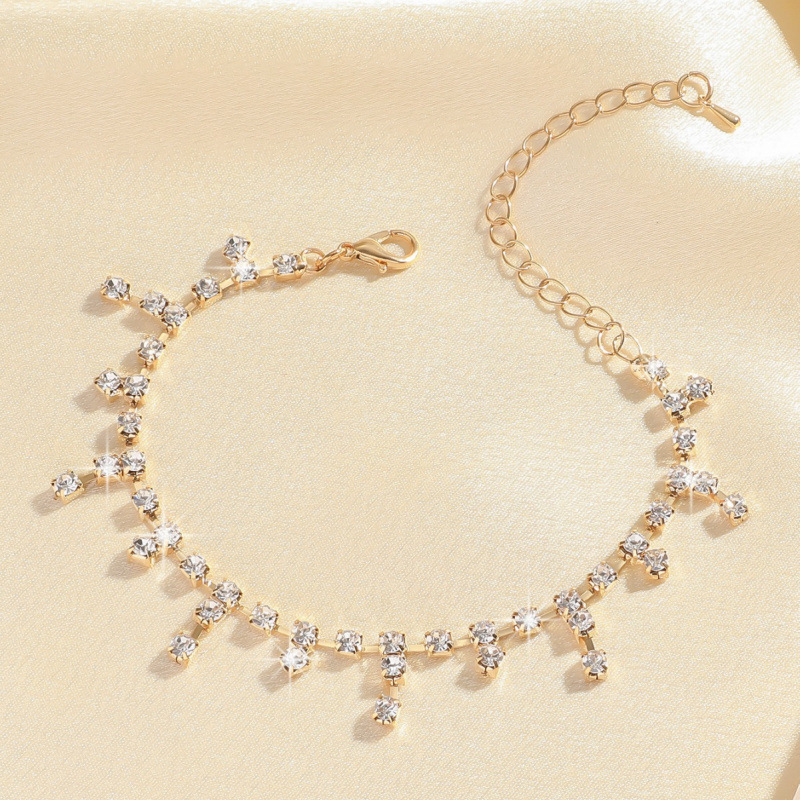 gioielli di moda, gioielli per i piedi delle donne di moda di strada, gioielli alla caviglia in lega di strass da donna_voghion.com