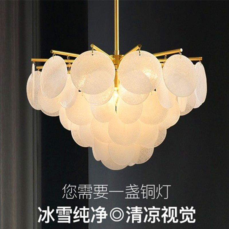 Scandinavian Living Room Crystal Glass Chandelier Modern Minimalist Dining Room Lighting Study Bedroom Popular Bubble Glass Lamps