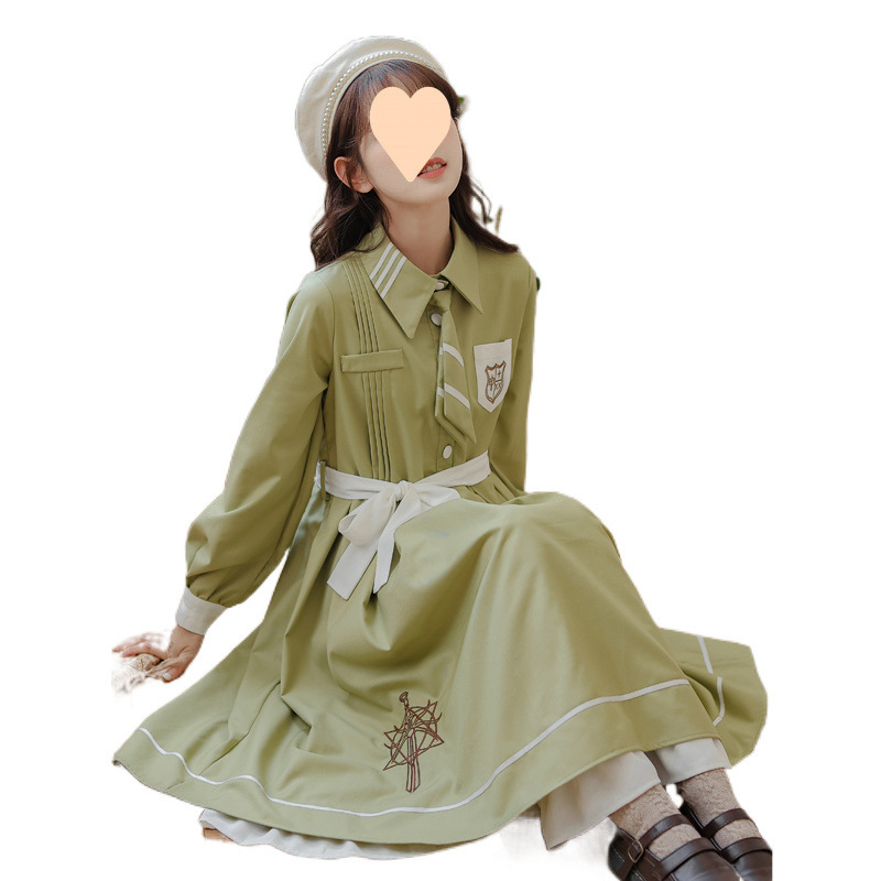 2025 夏の新フレンチレトロユニークなデザインのドレス女性の気質ウエスト痩身スカート学生|undefined