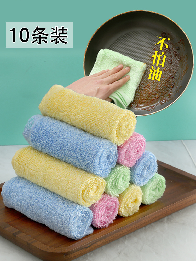 Oil-removing dishwashing towel does not stain oil-removing dishcloth kitchen oil-removing stains scouring pad dishcloth household cleaning