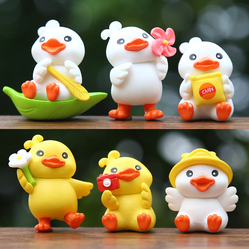New Artificial Small Animal Duck Doll DIY Landscaping Micro-Landscape Car Decoration Trendy Toy Ornaments Gift