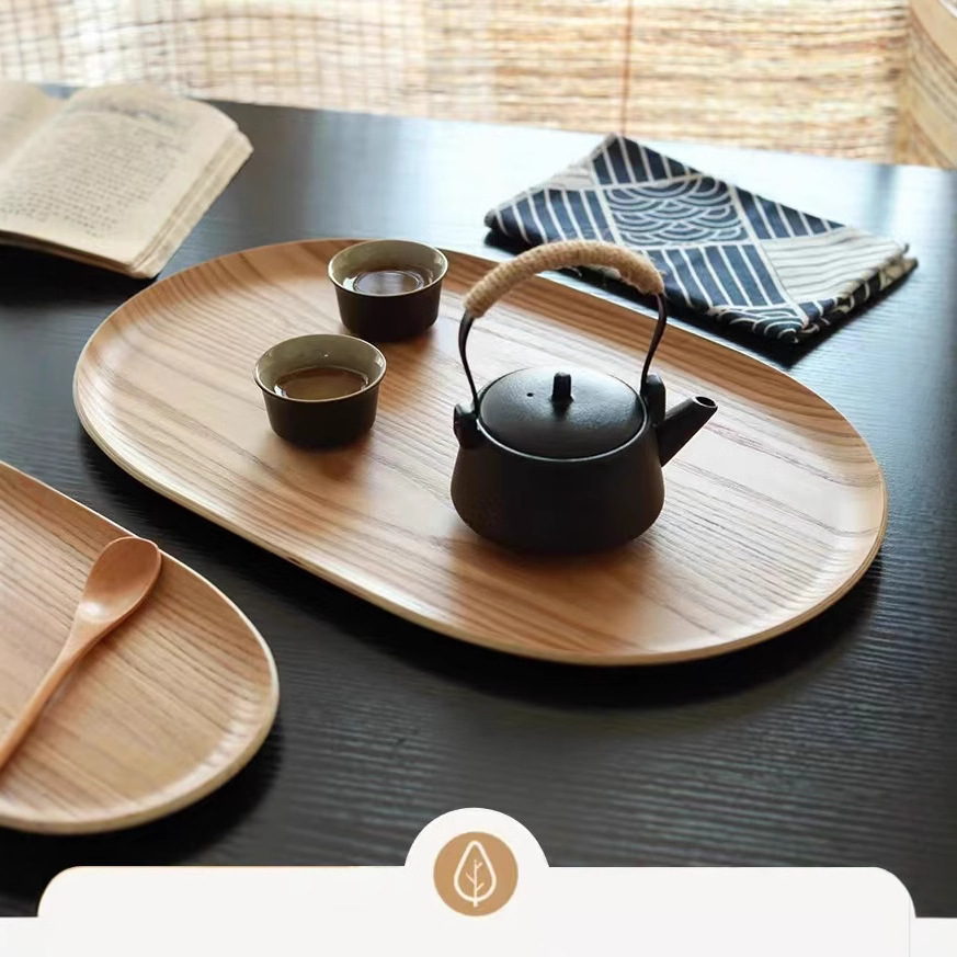 bandeja de té de madera bandeja de agua bandeja de cubiertos de madera bandeja de madera creativa bandeja de té de madera bandeja de café snack