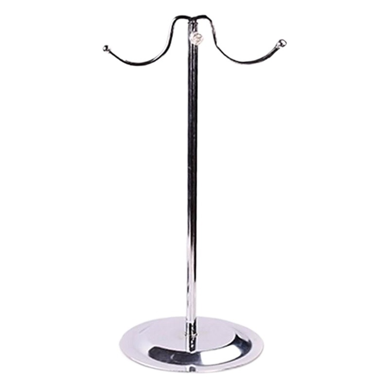 In-Stock Wholesale Metal Bag Hanger Rack, Adjustable Bag Display Stand, Double Curved Bag Rack, Window Display Prop Rack