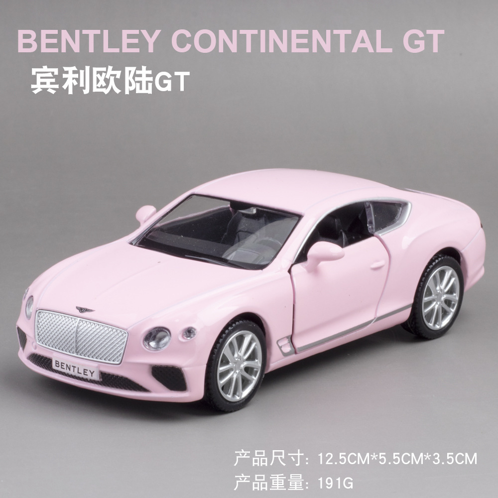 Ma Keyao modelo de coche de aleación 1:36 serie de coche deportivo rosa luz silenciosa juguete para niños decoración de modelo de coche