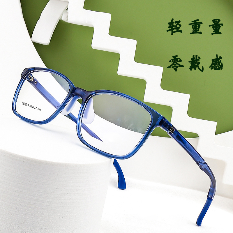 Al por mayor miopía gafas marco transparente simple deportes gafas gancho pierna marco luz estudiantes pueden emparejar gafas