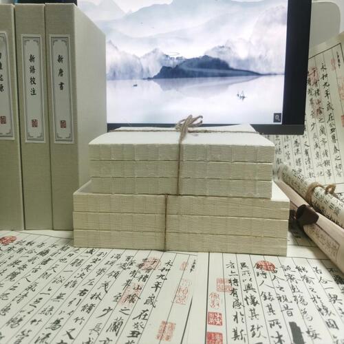 New Chinese-style sample room white jute rope book stack decorative piece study soft decoration fake books book sculptures
