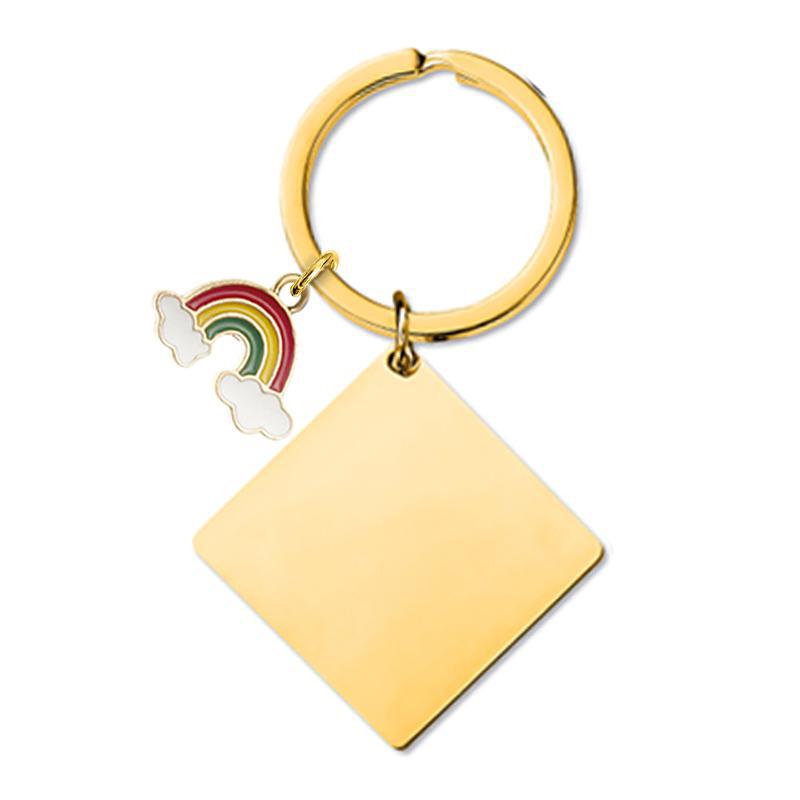40g Weight Bag Pendant, Keychain Classification 1 Piece Quantity Casual, Daily Occasion Metal Material Rainbow, Jellyfish, Customization Laser Engraving Pattern Unisex Gender Vintage Style, Classic Style Style Vintage Style Classic Style Rainbow Jellyfish Customization Laser Engraving Metal Unisex Bag Pendant Keychain 9