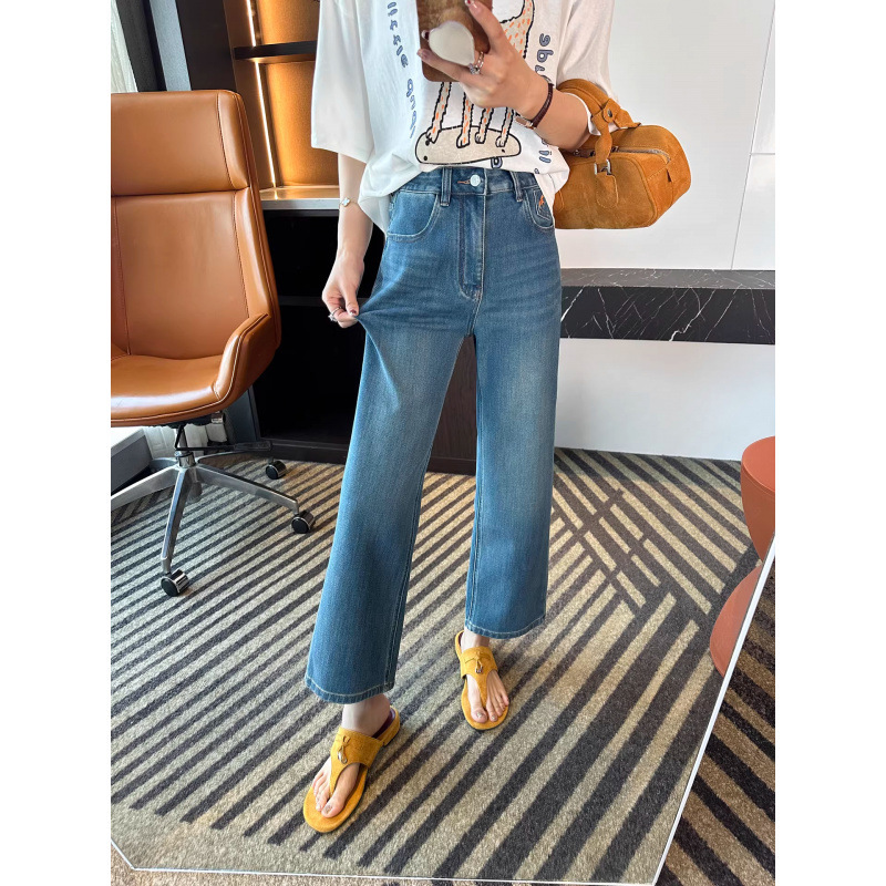 2026 New Style Pony Embroidery Lyocell Straight-Leg Jeans for Women, 2026 New Style Cropped Loose Granny Pants 2026 New Style Pony Embroidery Lyocell Straight-Leg Jeans for Women, 2026 New Style Cropped Loose Granny Pants