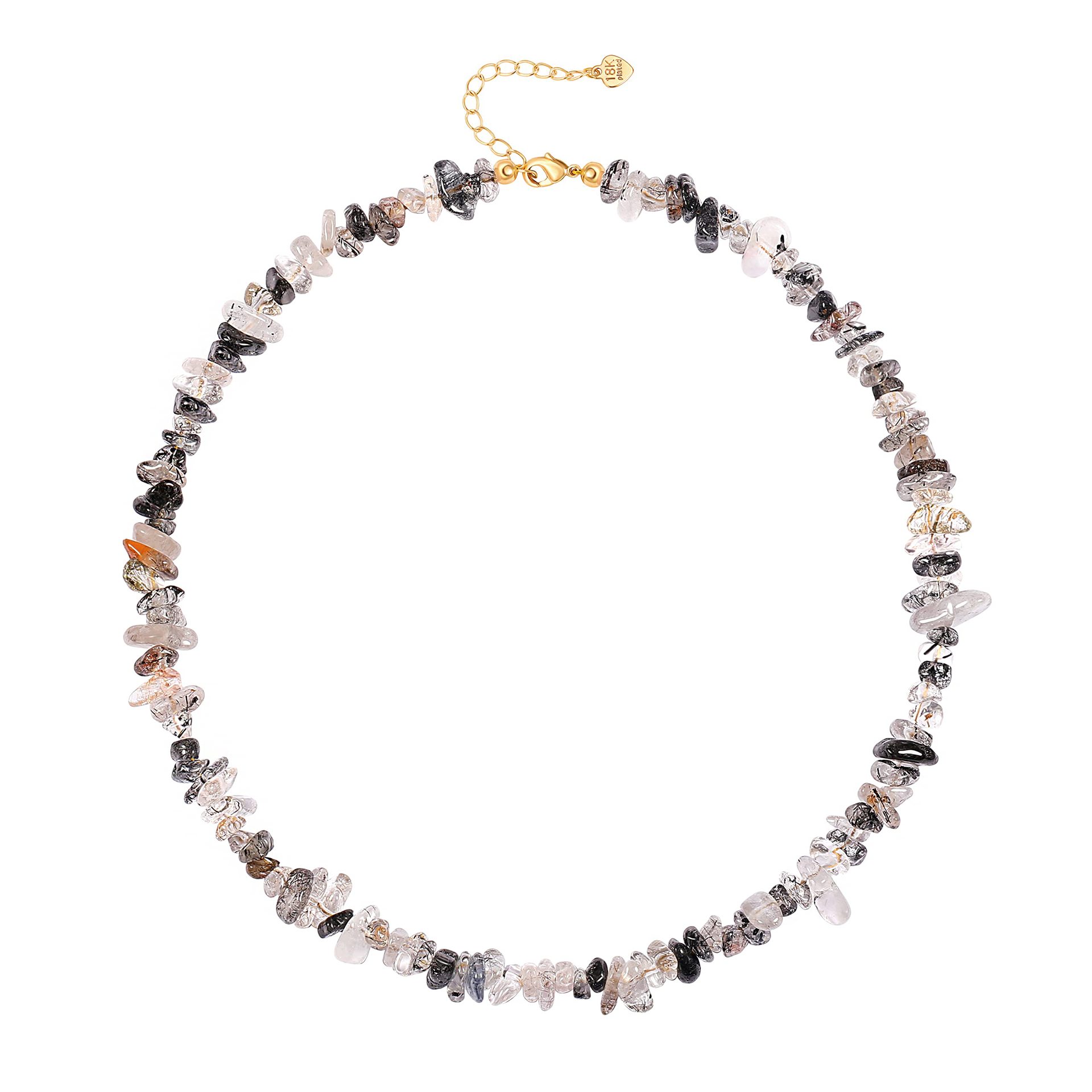 Retro Vacation Geometric Artificial Crystal Natural Stone Beaded Chain Beaded Necklaces Wholesale display picture 4